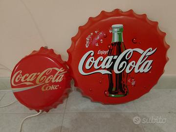 lampada e lamiera coca-cola 