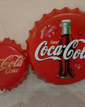 lampada e lamiera coca-cola 