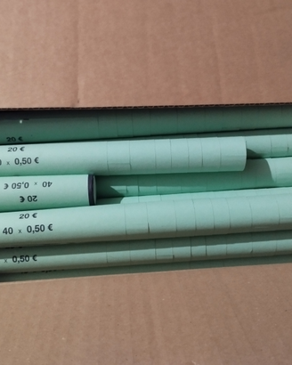 Tubetti in carta per monete