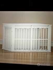 Kennel in legno massello/tavolino bianco