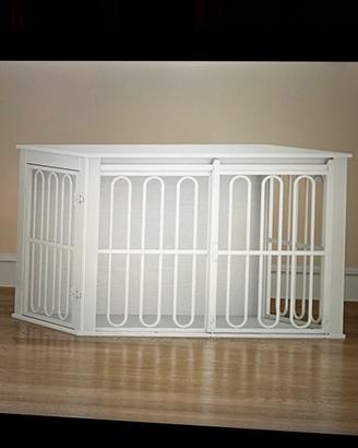 Kennel in legno massello/tavolino bianco