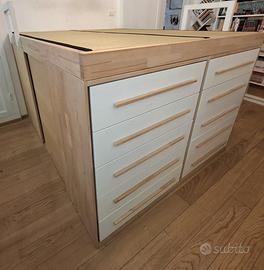 SpazioBed Cinius struttura letto 10 cassetti