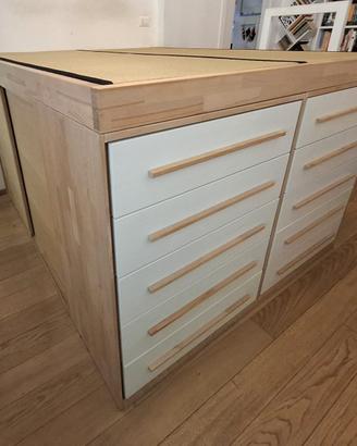 SpazioBed Cinius struttura letto 10 cassetti