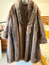 Pelliccia lunga in visone marrone vintage anni 80’