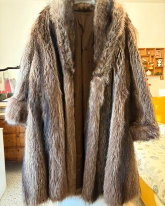 Pelliccia lunga in visone marrone vintage anni 80’