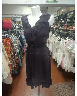 VESTITO DONNA DOLCE E GABBANA IN SETA NERO