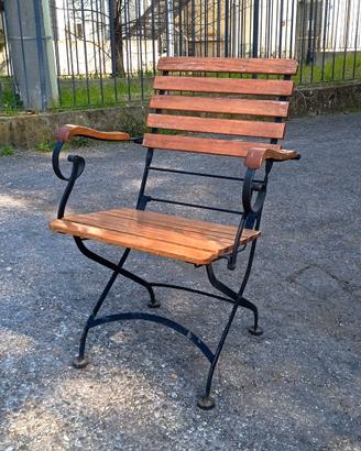 Poltroncina ferro/legno