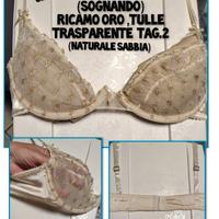 Reggiseno  con ferretto oro e seta