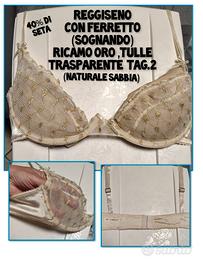 Reggiseno  con ferretto oro e seta