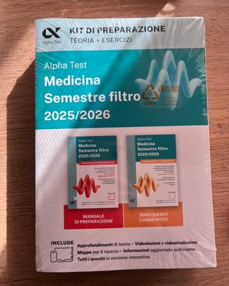 Kit nuovo preparazione medicina semestre filtro