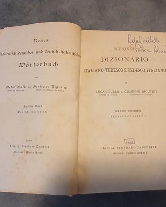 Antichi dizionari italiano tedesco e tedesco itali
