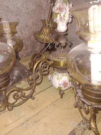 Lampadario vintage dipinto