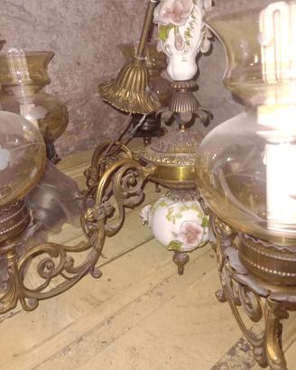 Lampadario vintage dipinto