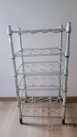 Scaffale portabottiglie metallo