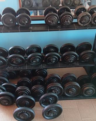 set manubri  da 16 a 30 kg