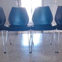 Sedia Kartell Maui blu, by Vico Magistretti