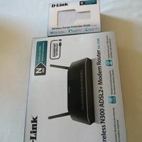 D-link router wireless N300 + estensione wifi