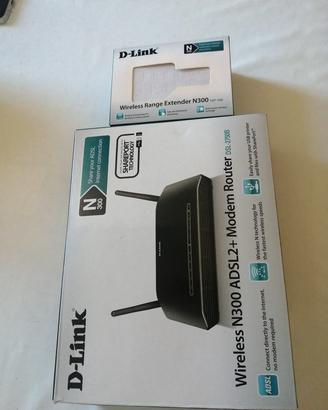 D-link router wireless N300 + estensione wifi
