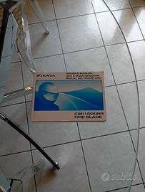 manuale  uso e manutenzione cbr 1000
