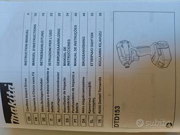 Avvitatore Makita Massa Battente Nuovo