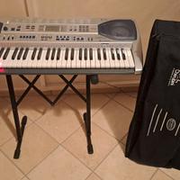 Tastiera Casio Lk90Tv con supporto e custodia
