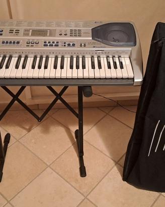 Tastiera Casio Lk90Tv con supporto e custodia