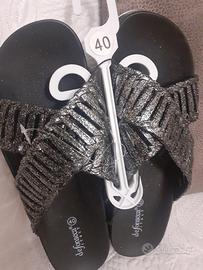 sandali defonseca n 40 neri con brillantini 