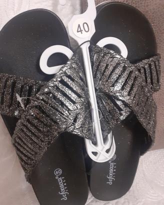sandali defonseca n 40 neri con brillantini 