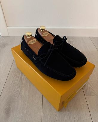 car shoe mocassino blu scuro