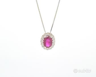 Collana con rubino e diamanti