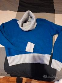 Maglione blu e azzurro 