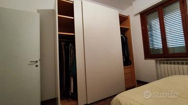 Armadio laccato bianco 2 ante scorrevoli