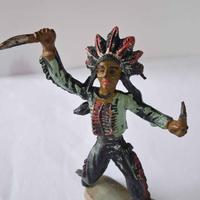 INDIANO CON PUGNALI XILOPLASTO CROMOPLASTO