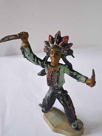 INDIANO CON PUGNALI XILOPLASTO CROMOPLASTO