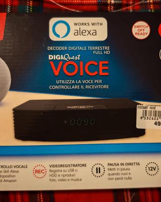 DIGIQUEST VOICE Decoder terrestre con skill Alexa