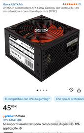 Alimentatore ATX 600w