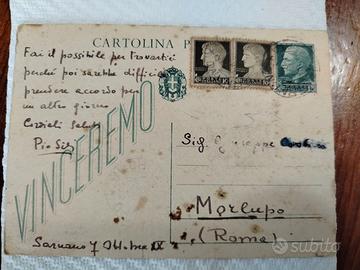 CARTOLINA postale del DUCE