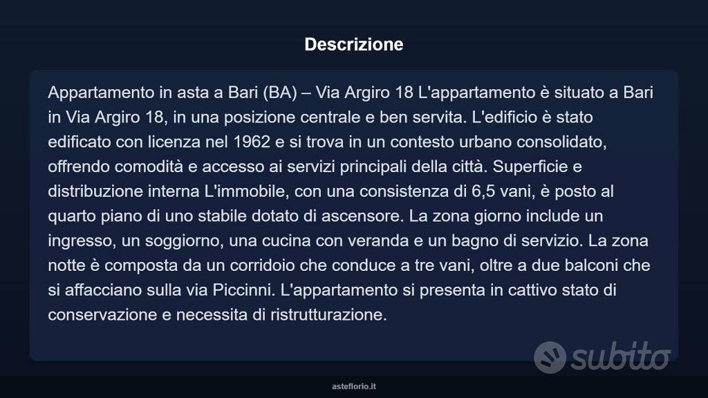 Appartamento – Bari, Murat, Municipio 1 - Vista 3