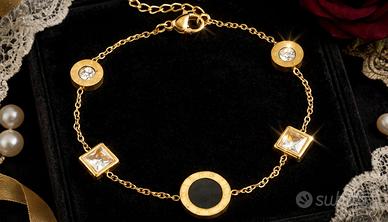 Bracciale Oro Acciaio inox Donna- Modello Bvlgari-