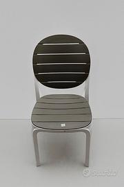 Sedia erica bianco pann tortora