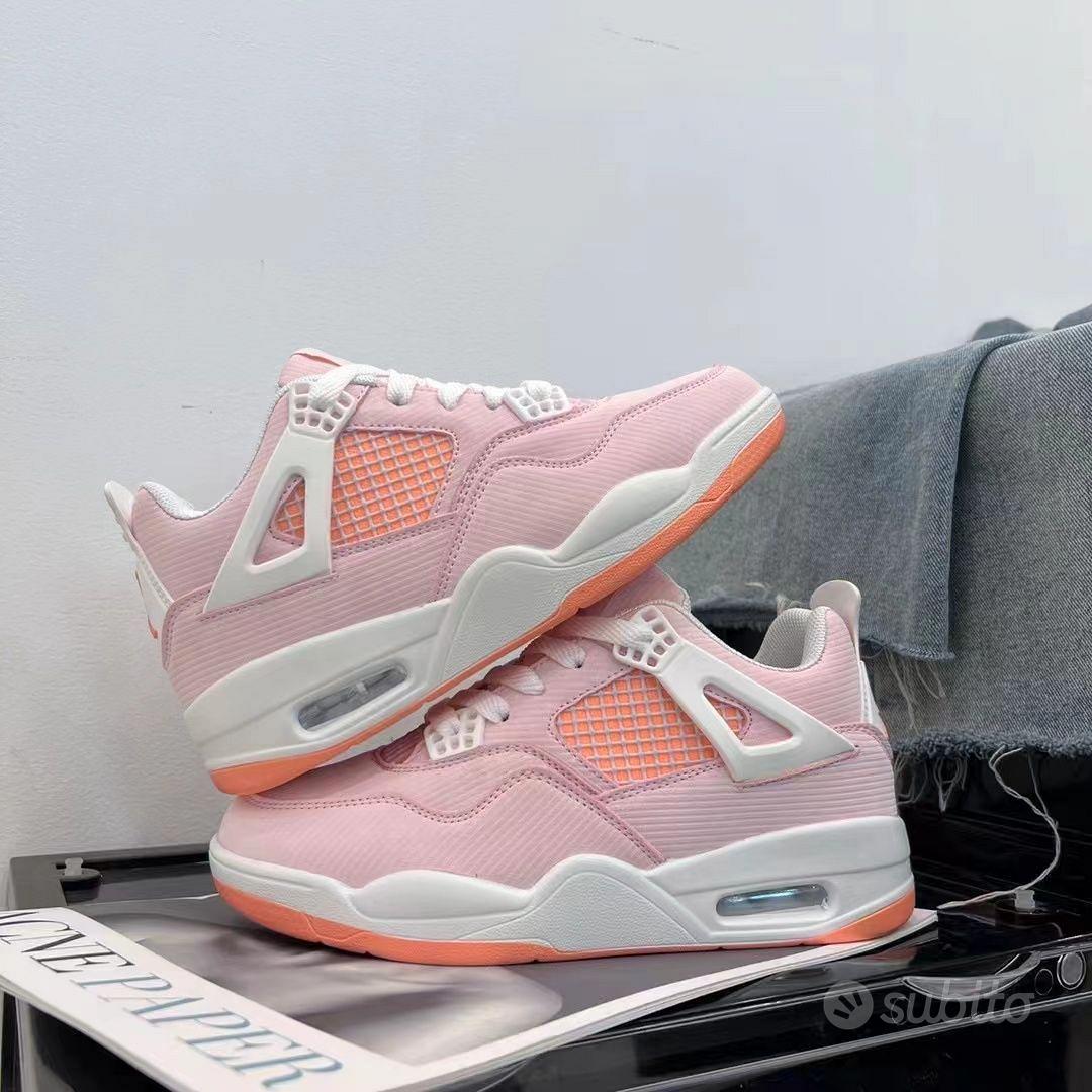 Sneakers Nike Air Jordan 4 rosa bianco Abbigliamento e Accessori