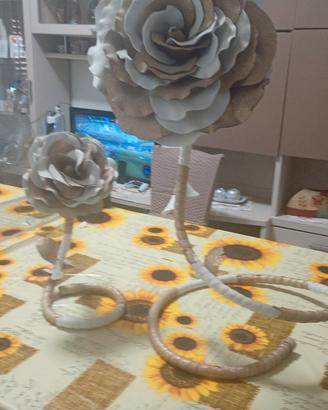2 piantana a forma di rosa regolabile da espo