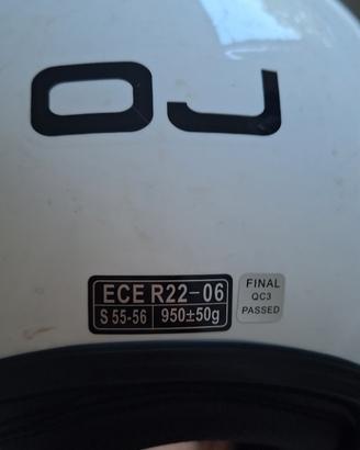 Casco jet OJ bianco S 55-56 – ECE 22.06 