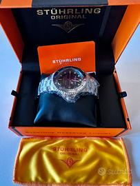 Orologio automatico Stührlibg Aquadiver in acciaio