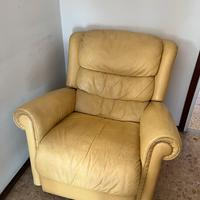 Poltrona pelle a dondolo