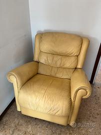 Poltrona pelle a dondolo
