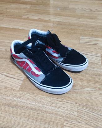 Vans Old Skool uomo 44 nero/grigio/stampa rossa