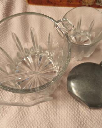 Glacette e Bicchieri in Vetro e fiaschetta