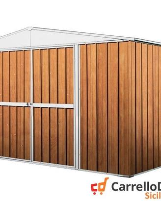 Box in Acciaio da giardino 360x345cm fin legno