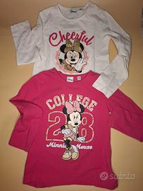 2 magliette  Disney minnie 4-5 anni